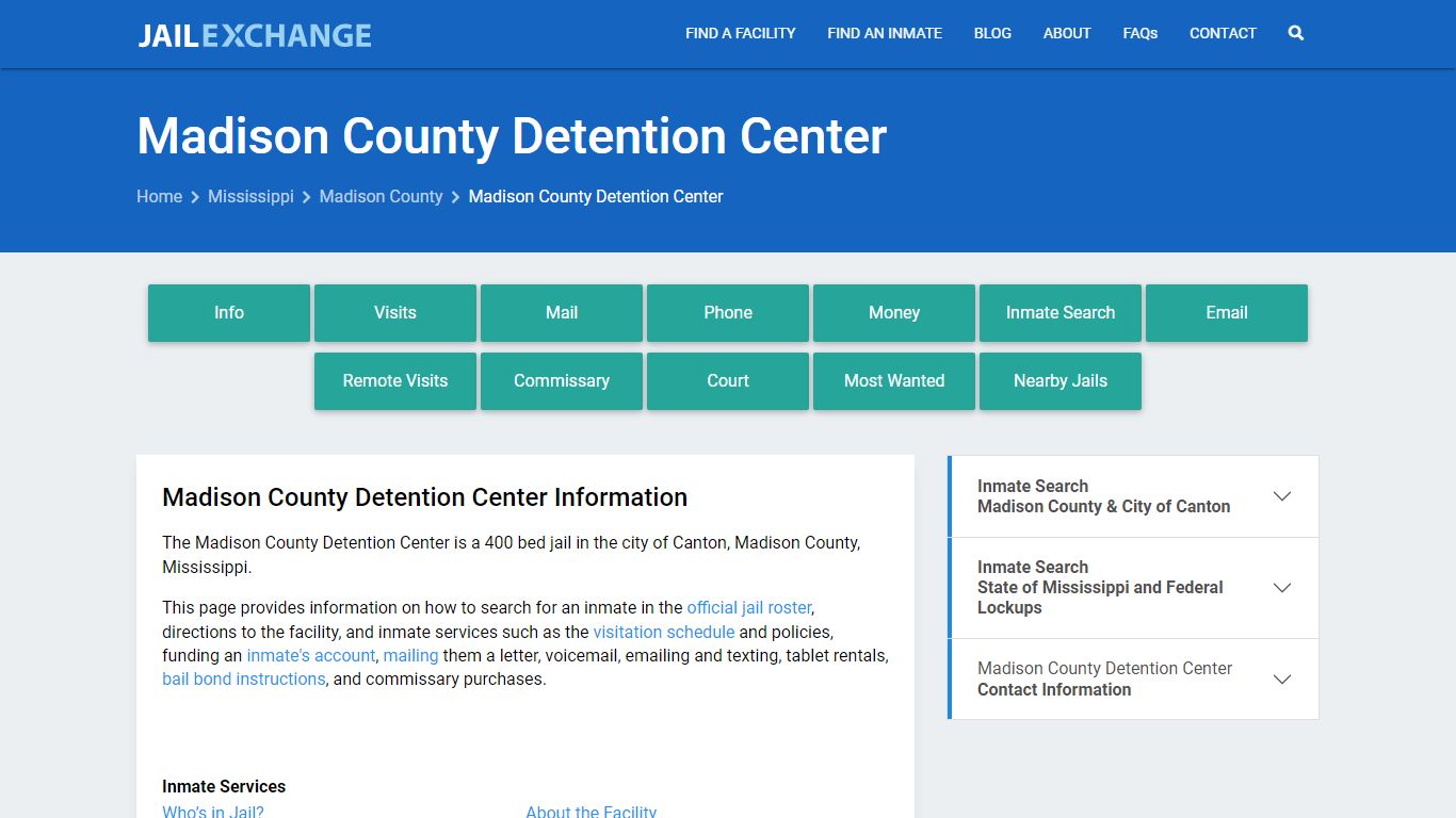 Madison County Detention Center - Jail Exchange